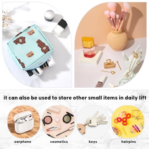 4-Pack Cute Period Bags for Travel & Organization