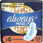 Always Maxi Overnight Pads Size 4 - Ultimate Leak Protection