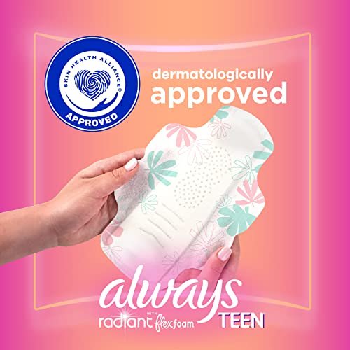 Always Radiant Teen Pads: 100% Leak Protection & Comfort
