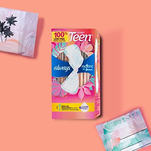 Always Radiant Teen Pads: 100% Leak Protection & Comfort