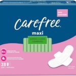 Carefree Super Long Maxi Pads with Wings - 28ct