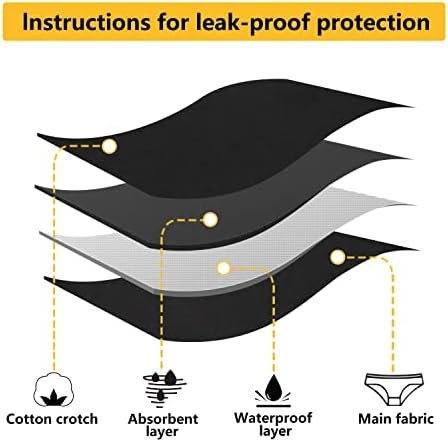 Leak-Proof Period Panties for Teen Girls - 6 Pack