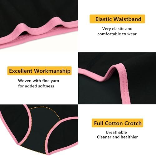 Leak-Proof Period Panties for Teen Girls - 6 Pack