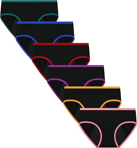 Leak-Proof Period Panties for Teen Girls - 6 Pack