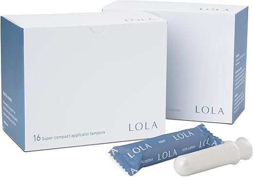 LOLA Organic Cotton Super Tampons - 32 Count, Non-Toxic