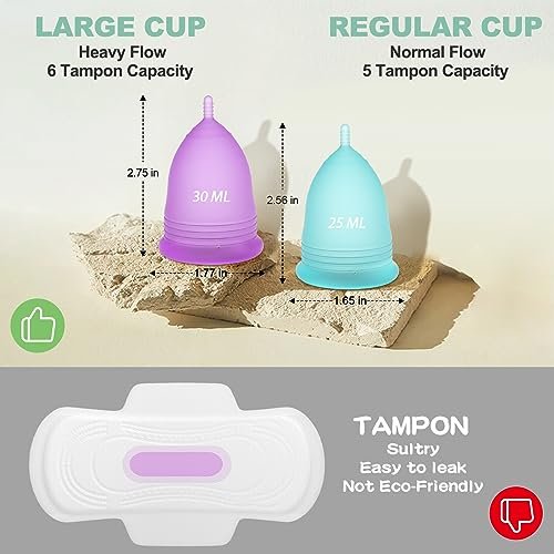 Menstrual Cup Steamer & 2 Reusable Cups Kit