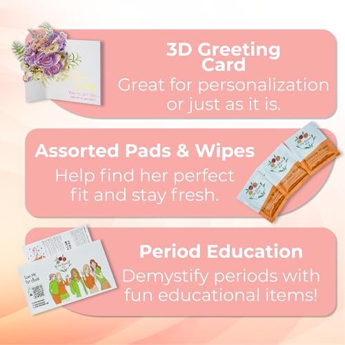 Stylish First Period Kit for Girls 9-12 - Green